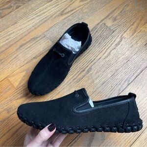 NEW Jambu Fresh Air Slip On Nubuck Leather Mocs Black Size 9 NWT